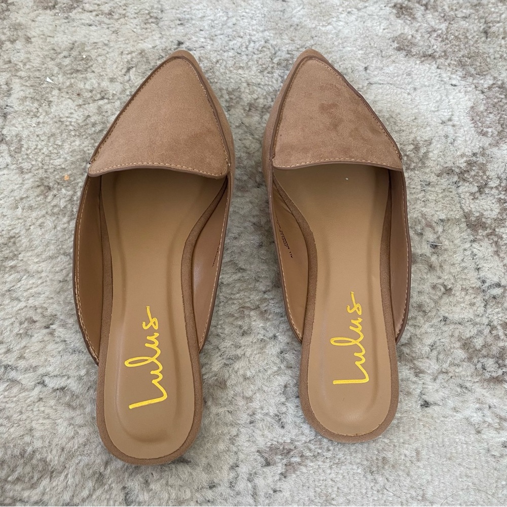 Tan Suede Mules